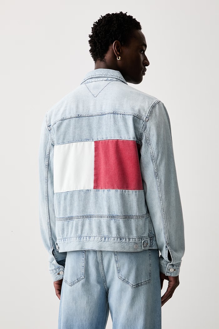 Odjeća Tommy Jeans prijelazna jakna muška traper DM0DM23657 plava