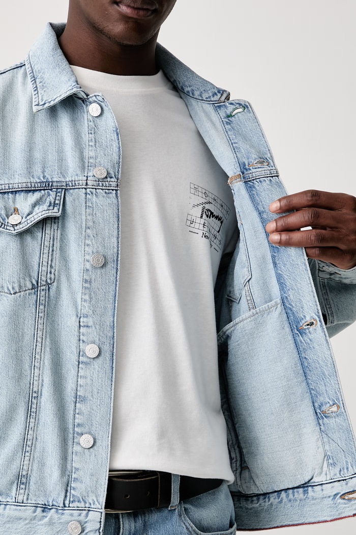 Tommy Jeans prijelazna jakna muška traper DM0DM23657