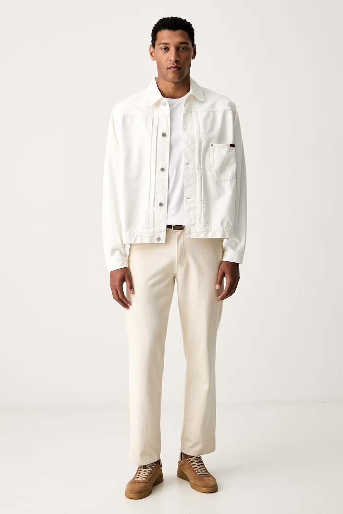 Tommy Hilfiger Kurtka przejściowa męska jeansowa MW0MW45096 beżowy AW26