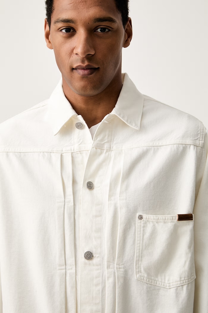 Kurtka przejściowa męska jeansowa Tommy Hilfiger MW0MW45096 beżowy
