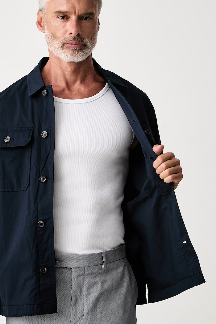 Tommy Hilfiger kurtka koszulowa męska bawełniana MW0MW43471