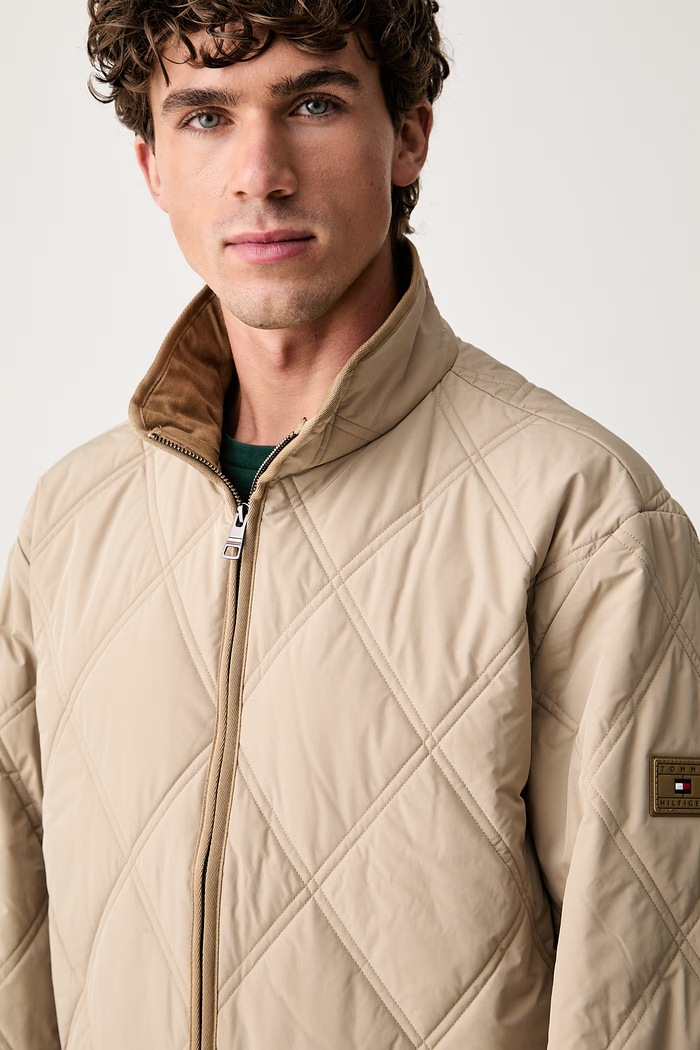 Tommy Hilfiger prechodná bunda pánska béžová MW0MW43466