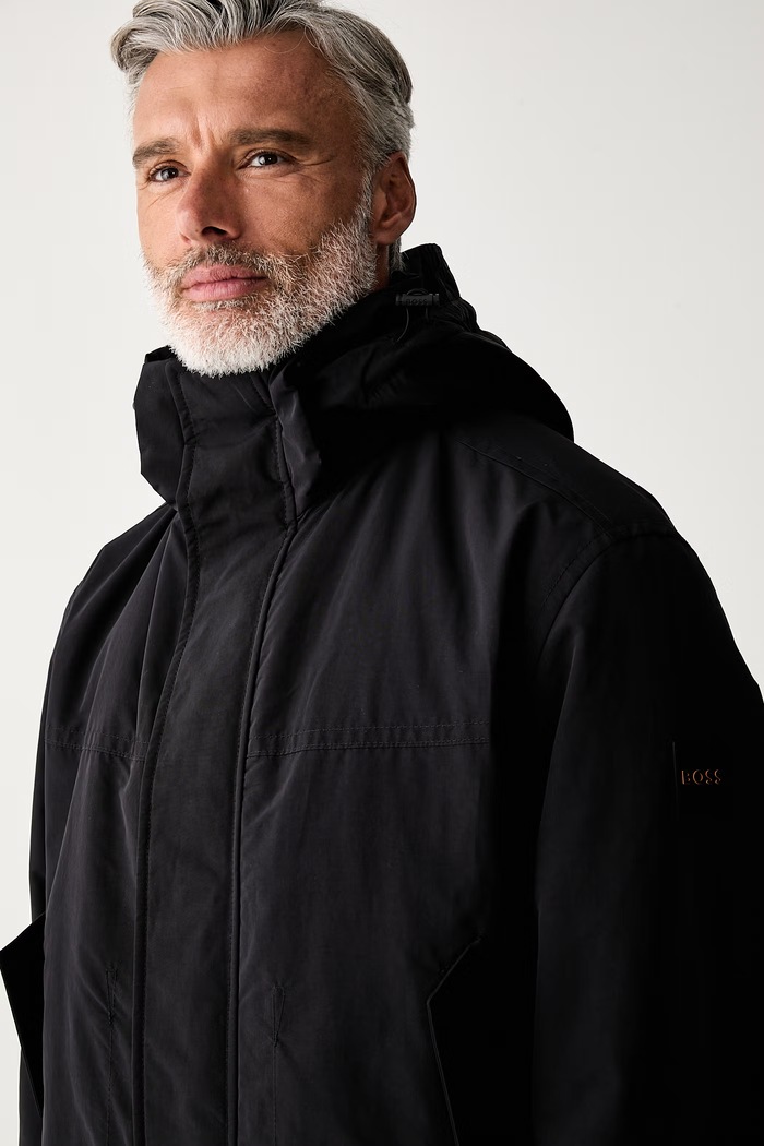 BOSS Orange prijelazna jakna za muškarce Oban crna 50562614