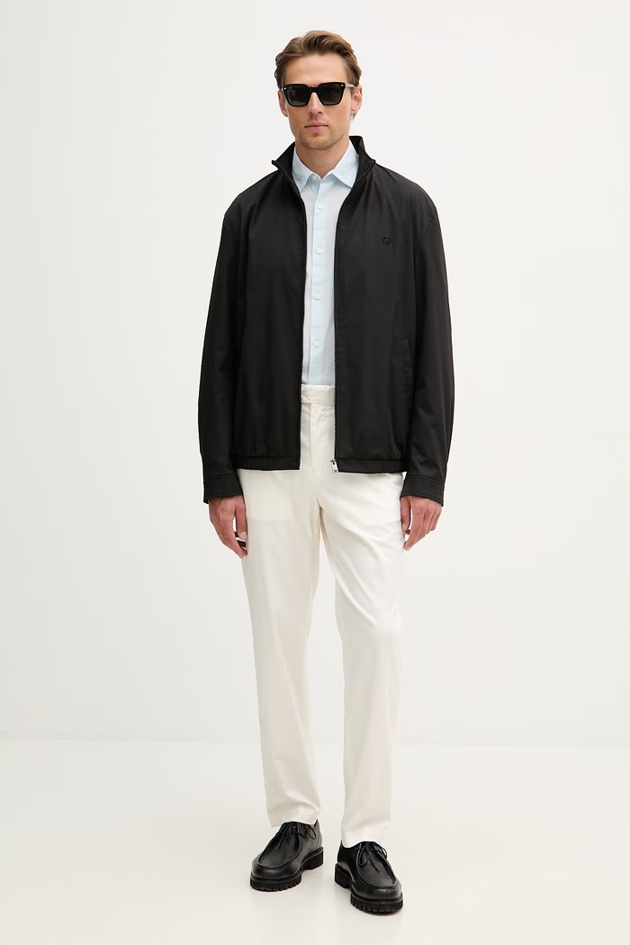 BOSS prechodná bunda pánska H-Carvo 50567690 čierna AW26