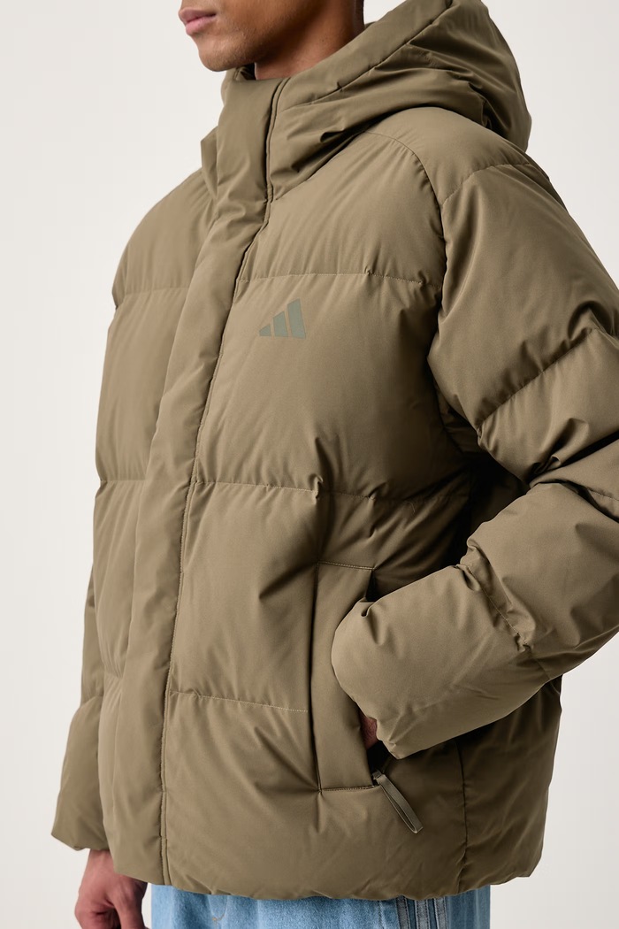 Prošívaná bunda pánská adidas KY3236 zelená