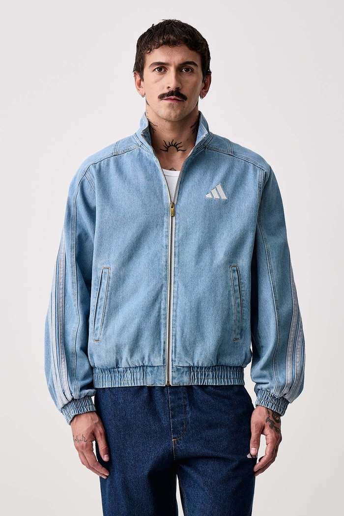 adidas Kurtka jeansowa męska jeansowa Denim Pack niebieski KV8347