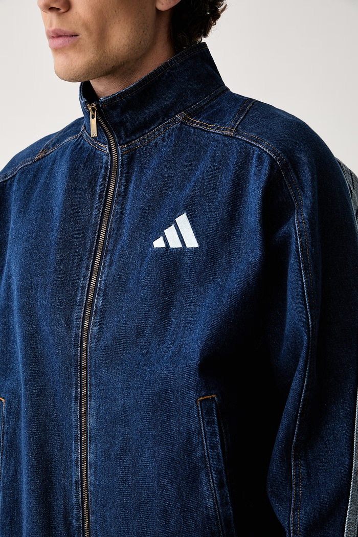 adidas kurtka przejściowa męska jeansowa Denim Pack KV8345 granatowy