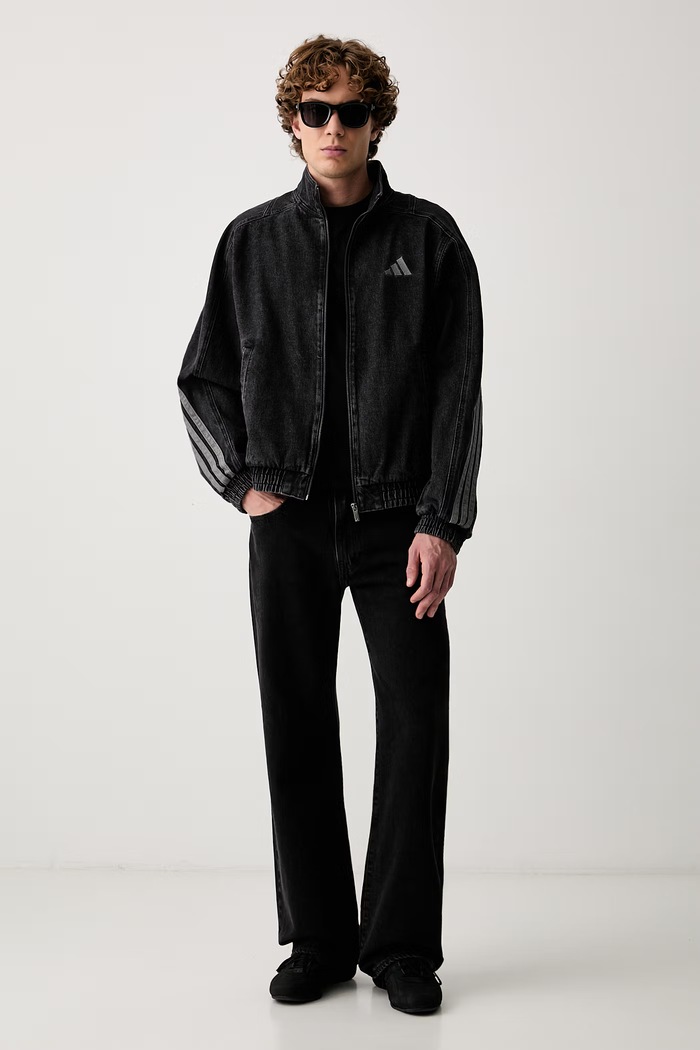adidas kurtka przejściowa męska jeansowa Denim Pack KV8344 czarny AW26