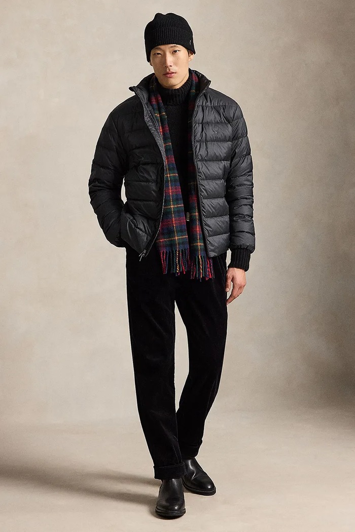 Odzież Polo Ralph Lauren kurtka pikowana męska 710B20424 czarny