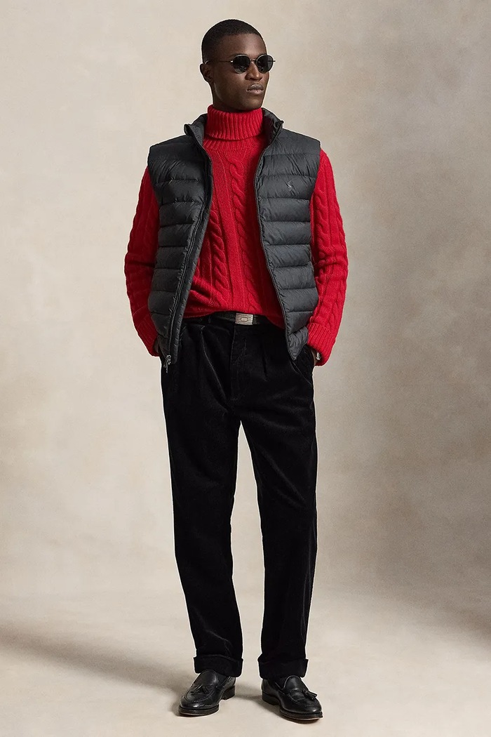 Odzież Polo Ralph Lauren bezrękawnik męski 710B20425 czarny