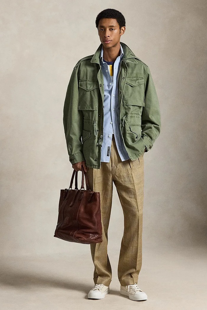 Odzież Polo Ralph Lauren parka męska bawełniana 710B17647 zielony
