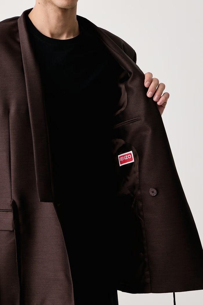 Kenzo Marynarka męska wełniana FG65VE1609FA