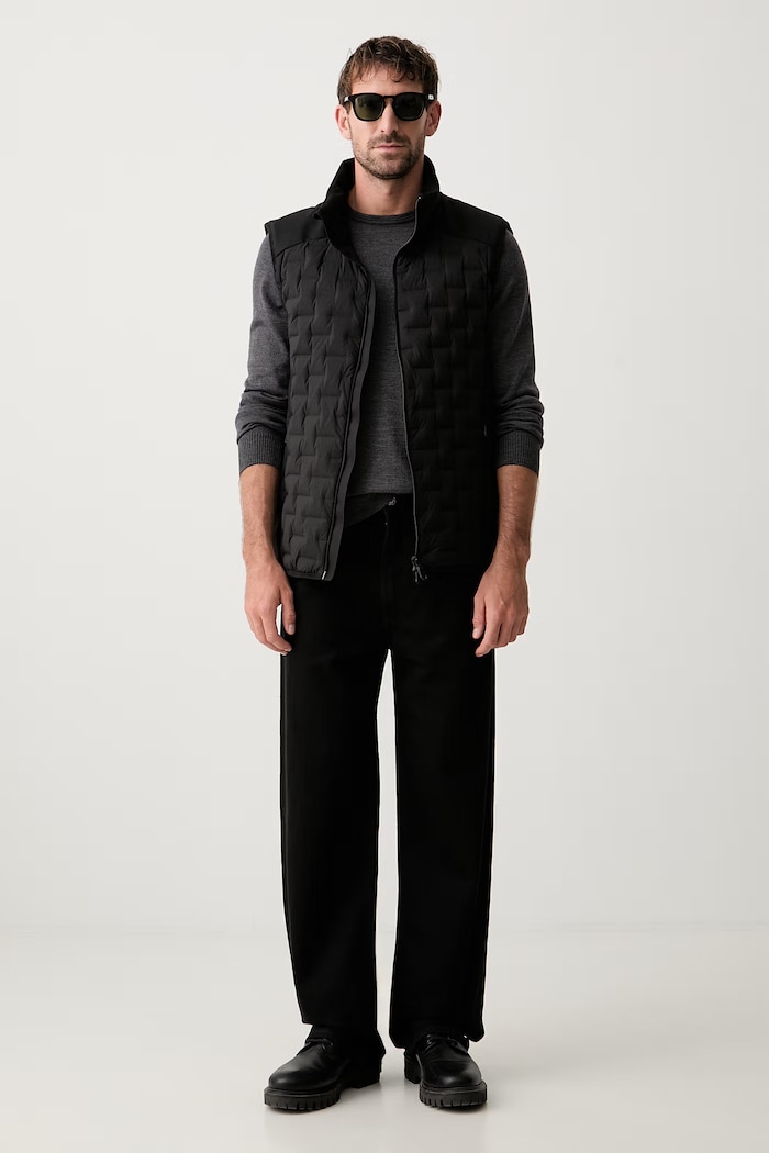 BOSS Green pánské OW_T-Down Vest 50561386 černá AW26