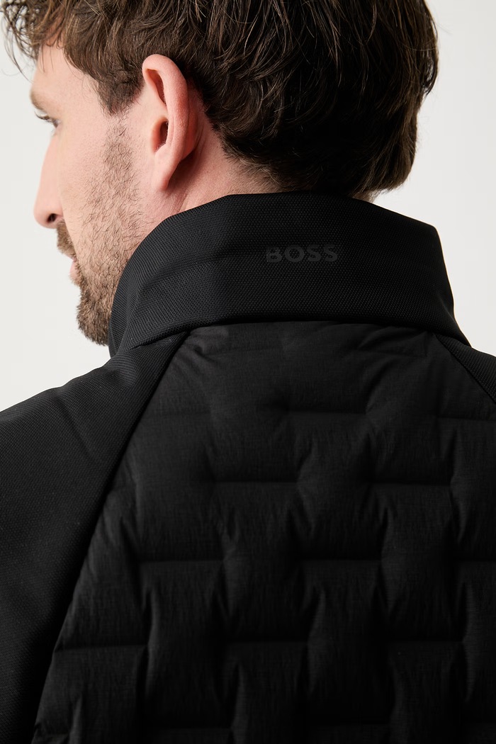 BOSS Green pánské OW_T-Down Vest 50561386 černá