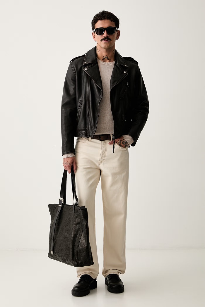 HUGO δερμάτινο ανδρικό Levon 50564071 μαύρο AW26