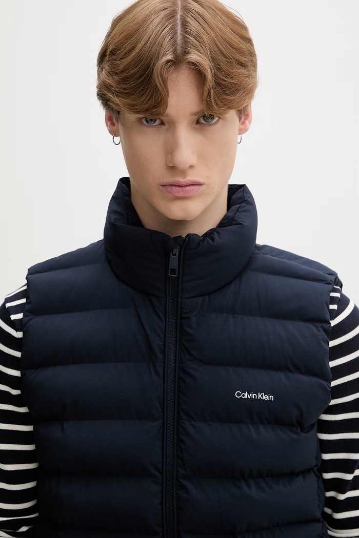 Calvin Klein brezrokavnik moški mornarsko modra LV04LG504G