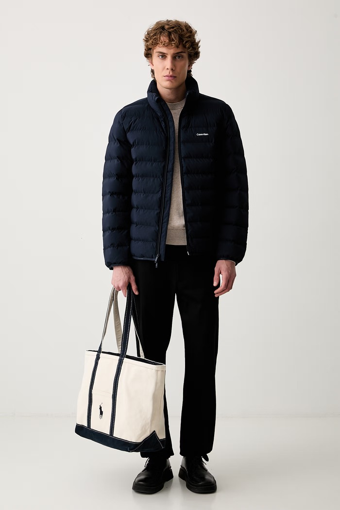 Calvin Klein καπιτονέ μπουφάν ανδρικό LV04LG503G σκούρο μπλε AW26