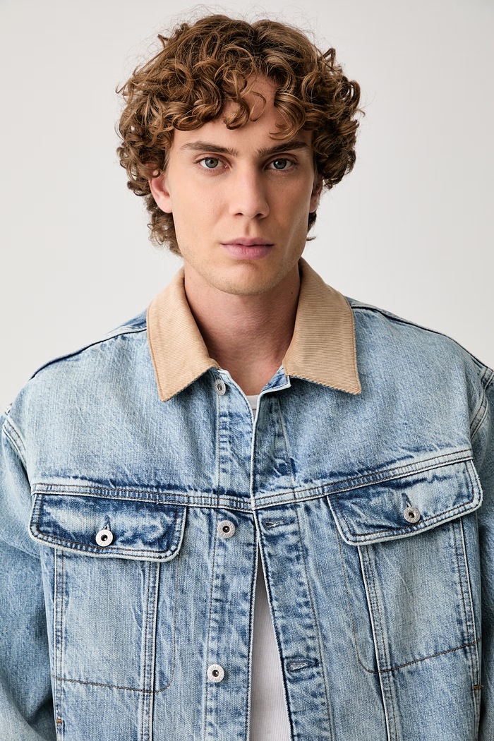 HUGO Blue džínová bunda pánská Erlo modrá 50563343