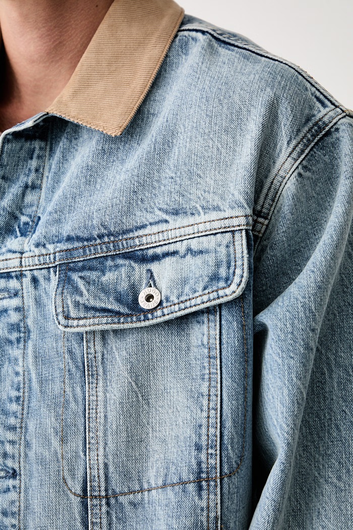 HUGO Blue džínová bunda pánská Erlo 50563343 modrá