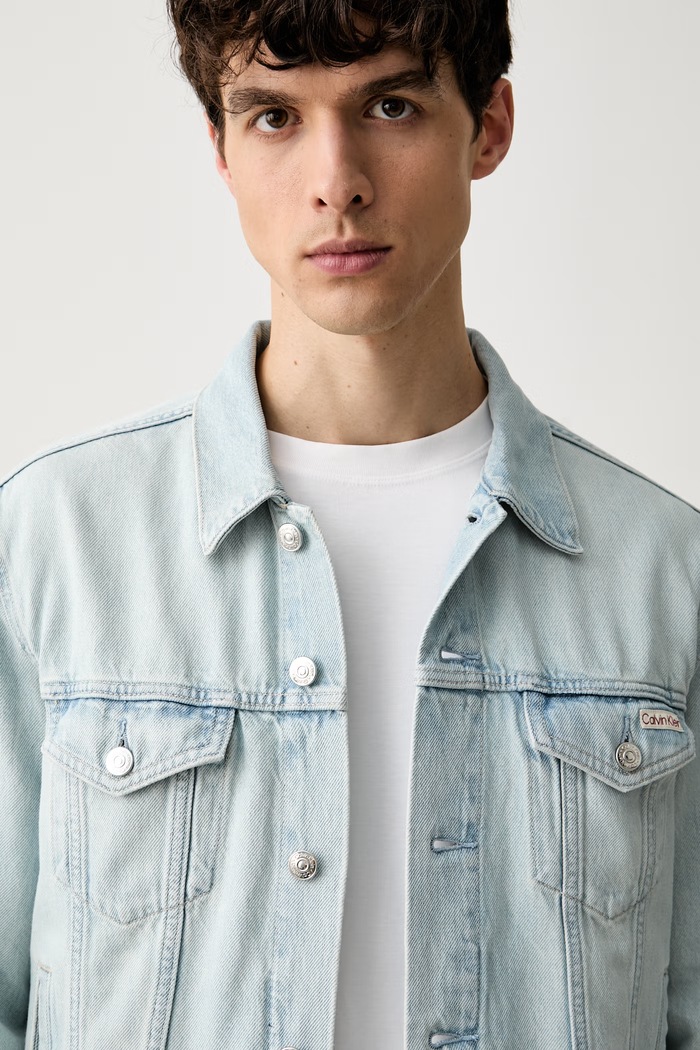 Calvin Klein Jeans bunda pánska bavlnená modrá LV04RG907G