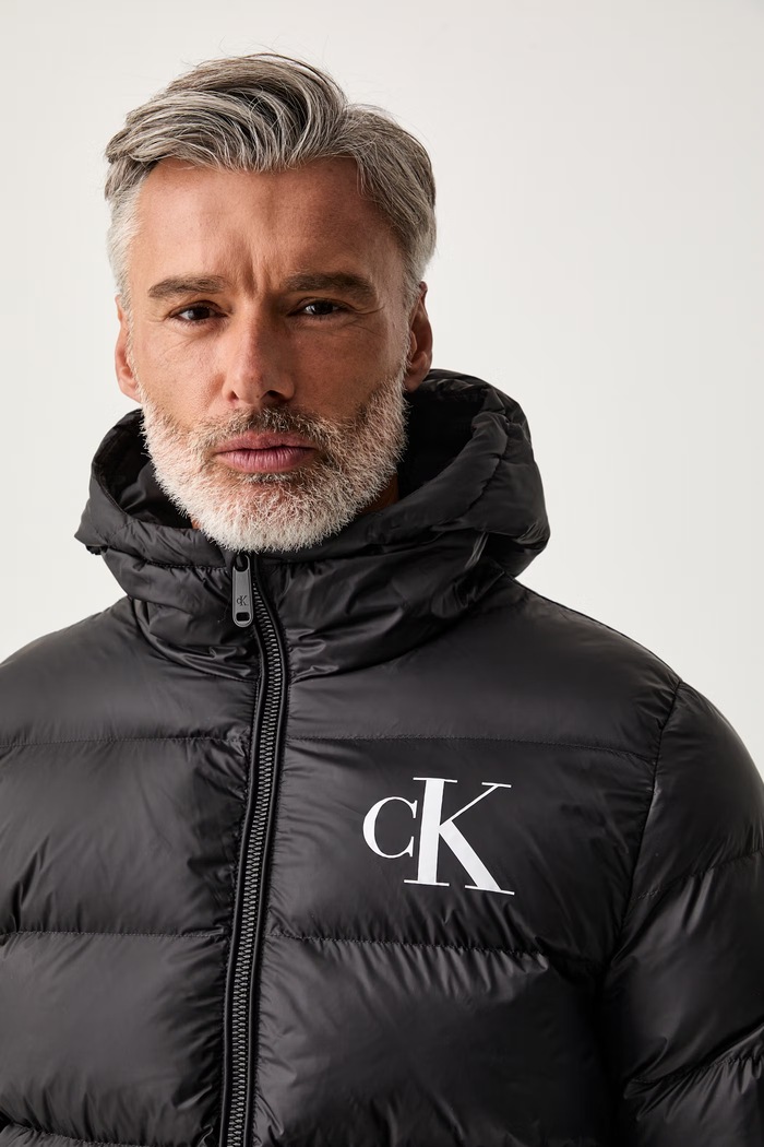 Calvin Klein Jeans prošivena jakna za muškarce crna LV04RG513G