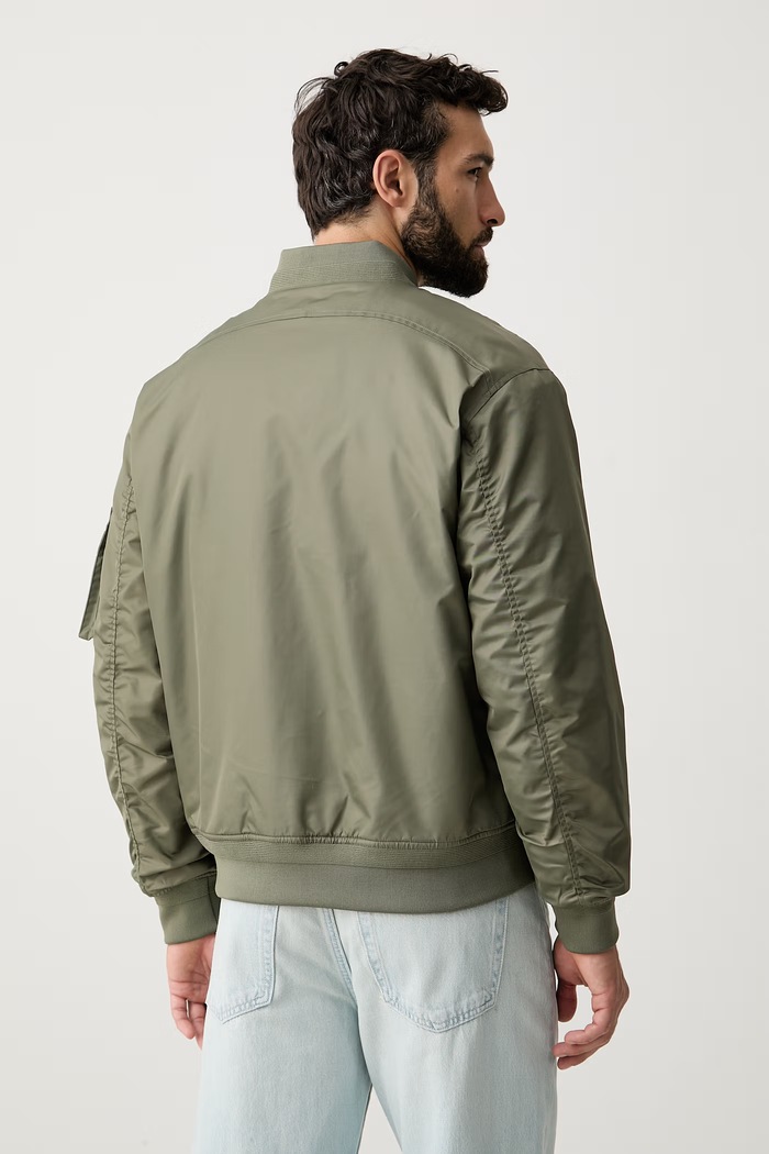 Ρούχα Calvin Klein Jeans bomber ανδρικό LV04RG505G πράσινο