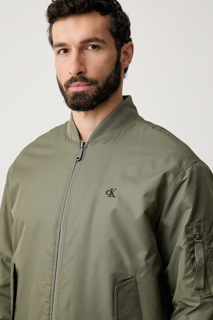 Calvin Klein Jeans bomber ανδρικό πράσινο LV04RG505G