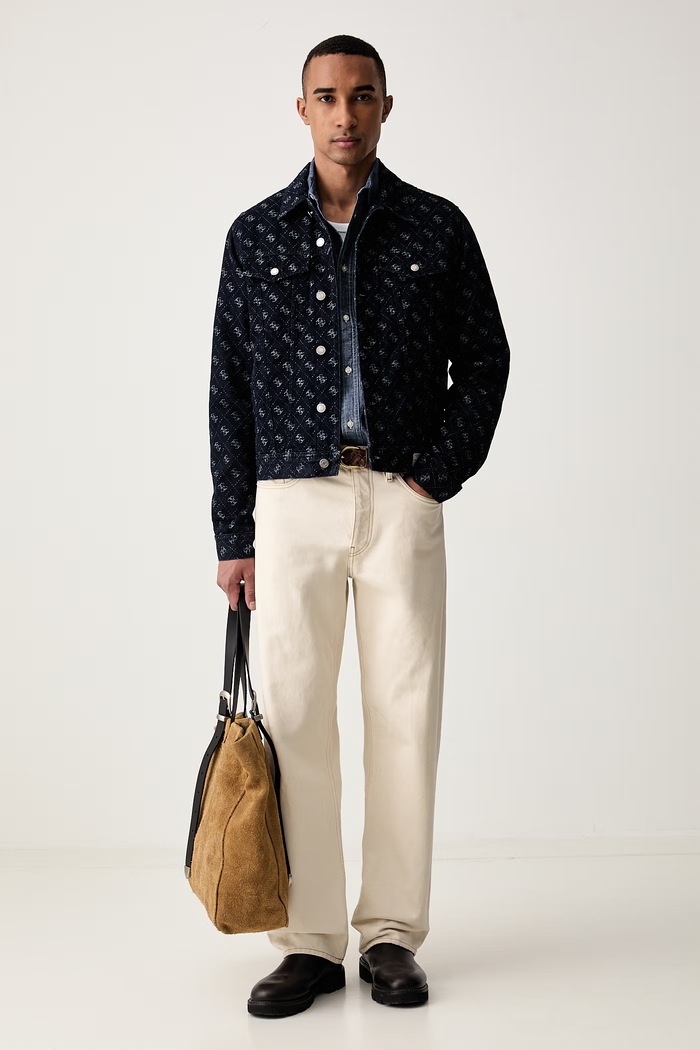 Guess kurtka jeansowa męska DILLON M6YXN1.D1291 granatowy AW26