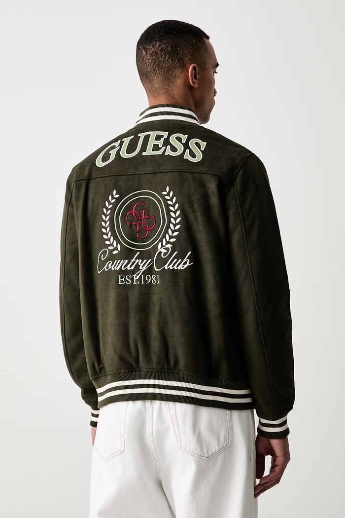 Ρούχα Guess ανδρικό bomber M6YL23.W2814 πράσινο
