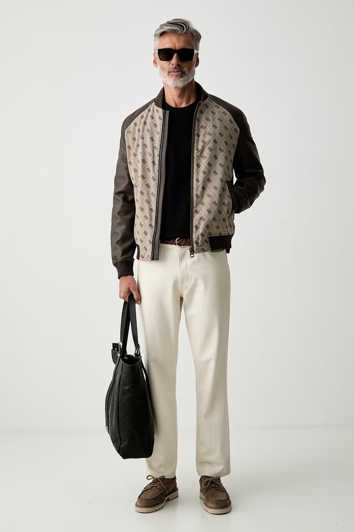 Guess bomber jakna za muškarce M6YL13.W2804 bež AW26