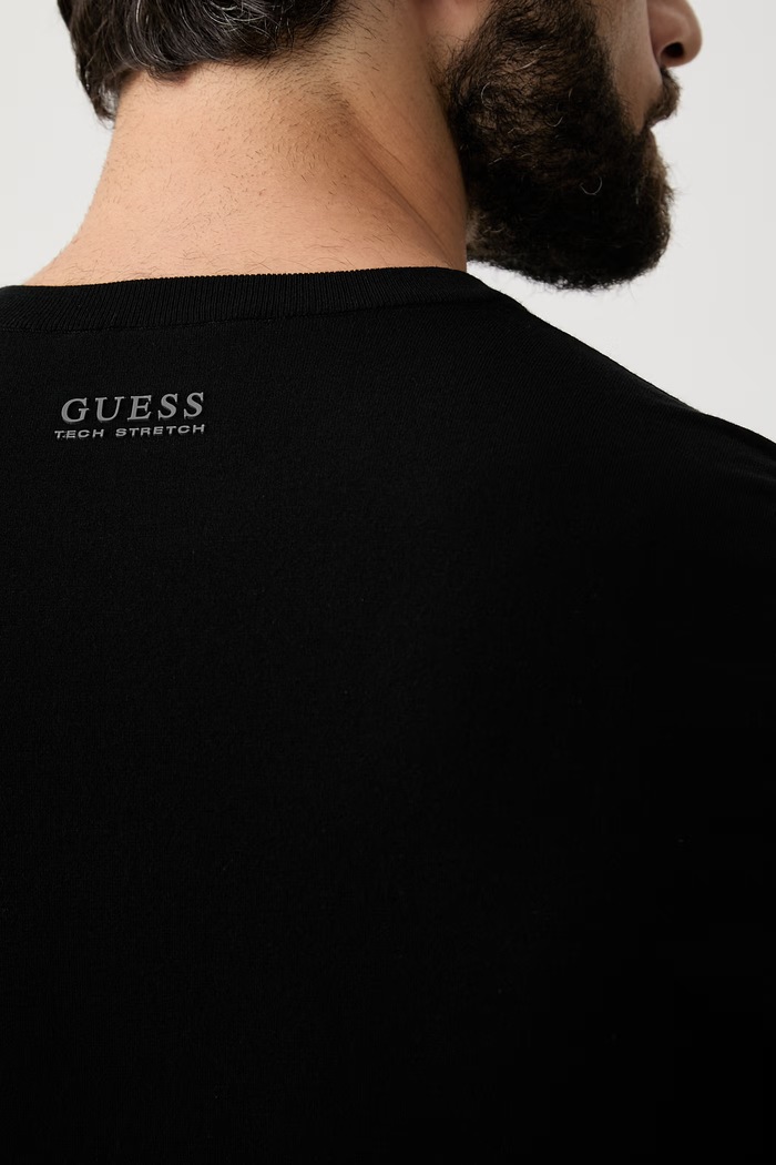 Guess pulover pentru bărbați cu vâscoză KADIR M6RR16.Z4442 negru