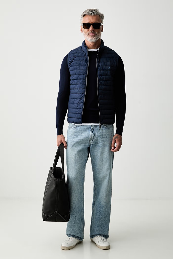 Hackett London bezrękawnik męski HM4000197 granatowy AW26