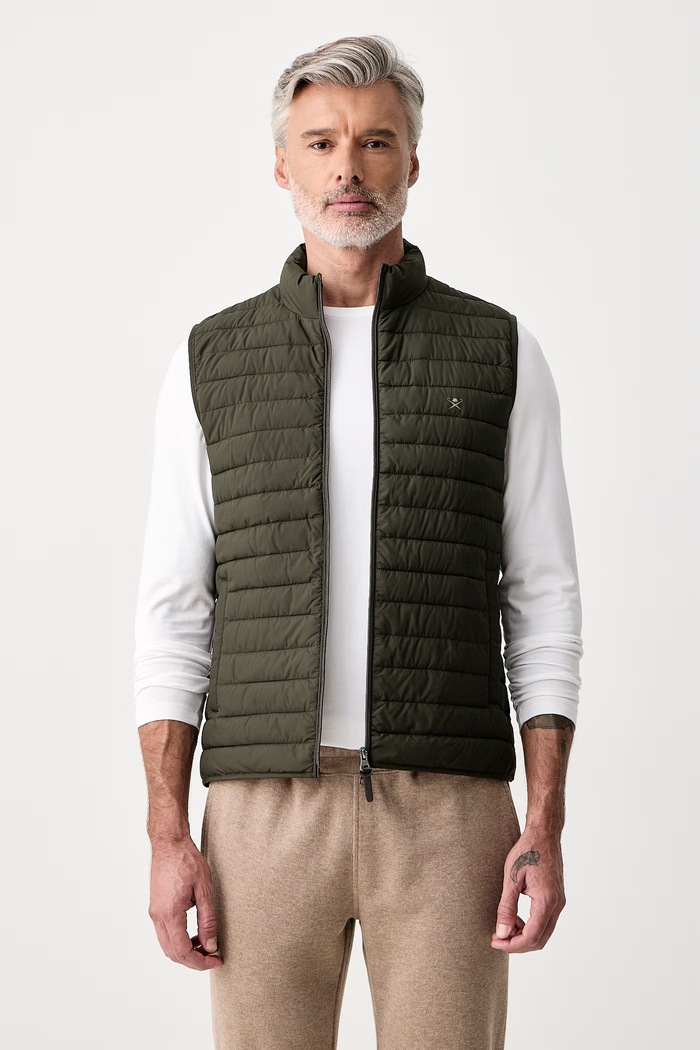 Hackett London Bezrękawnik męski zielony HM4000197
