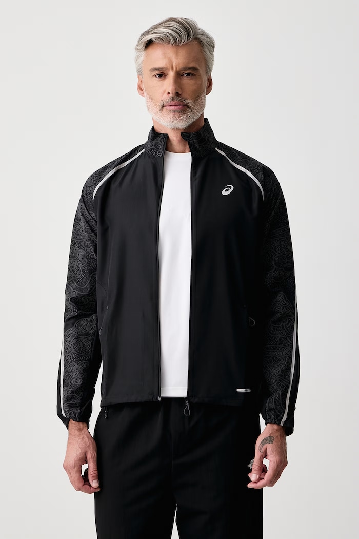 Asics Kurtka sportowa męska ROAD LITE-SHOW JACKET czarny 2011D590.001