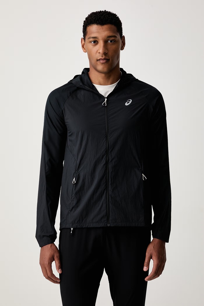 Asics kurtka sportowa damska ROAD PACKABLE JACKET czarny 2011D084.001