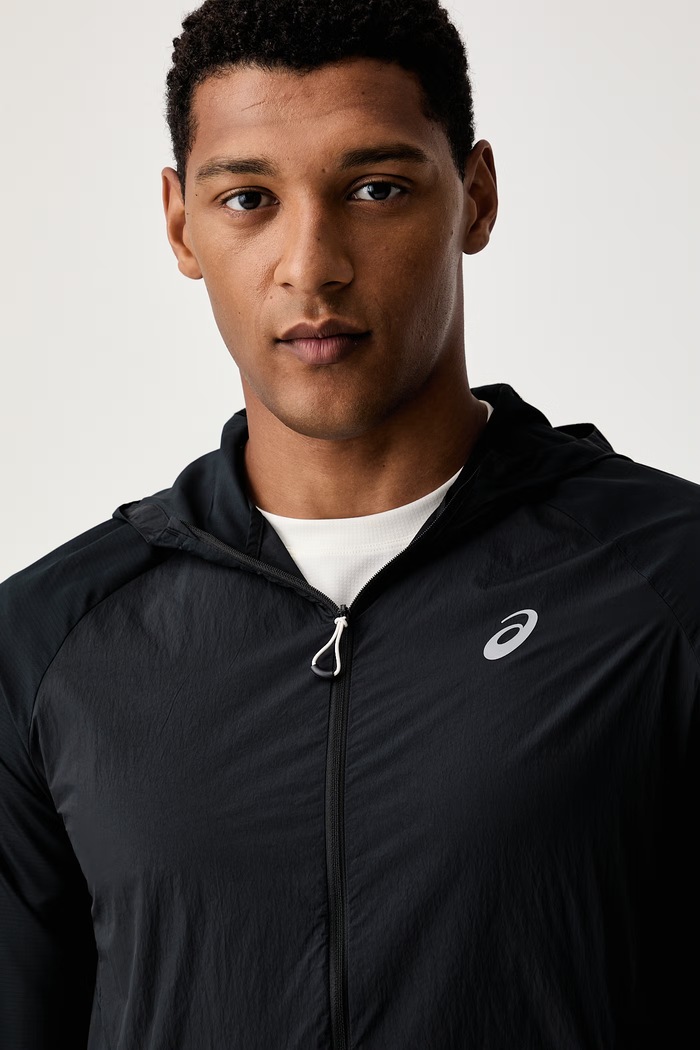 Asics kurtka sportowa damska ROAD PACKABLE JACKET czarny 2011D084.001