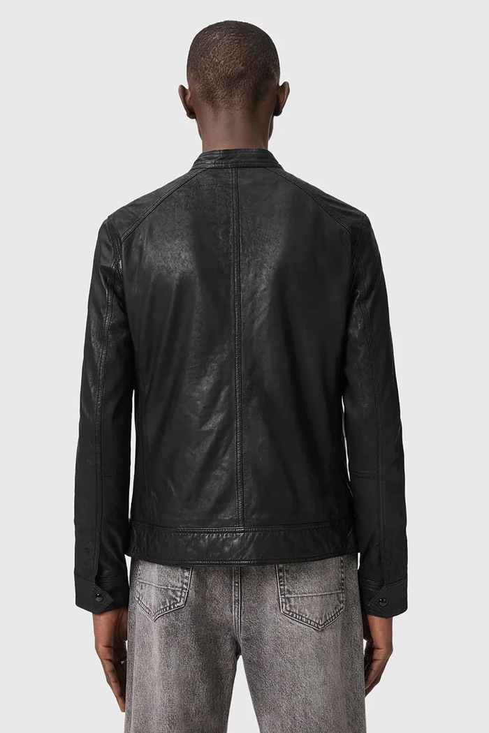 AllSaints pánska kožená bunda COLT M084LB čierna AW26