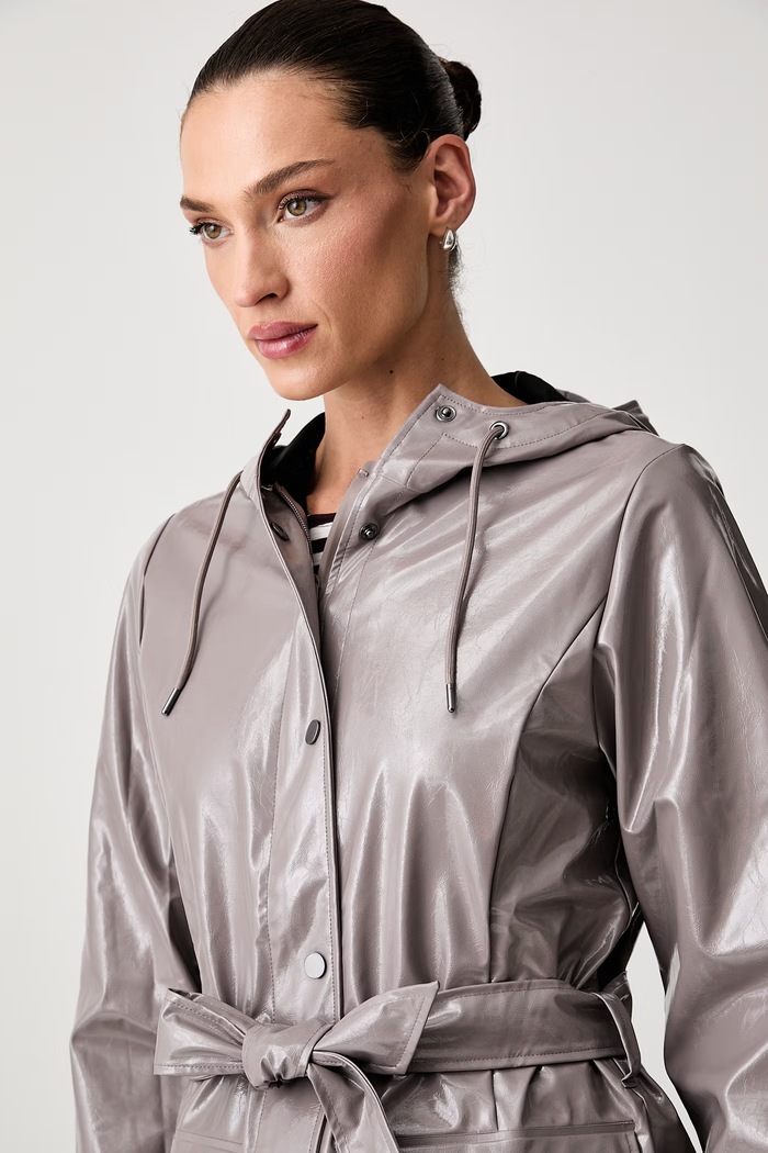 Rains kurtka przejściowa damska Curve Long Jacket W3 brązowy 18130.194