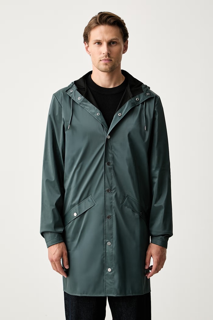 Rains kurtka przeciwdeszczowa Long Jacket W3 12020.175 zielony AW26