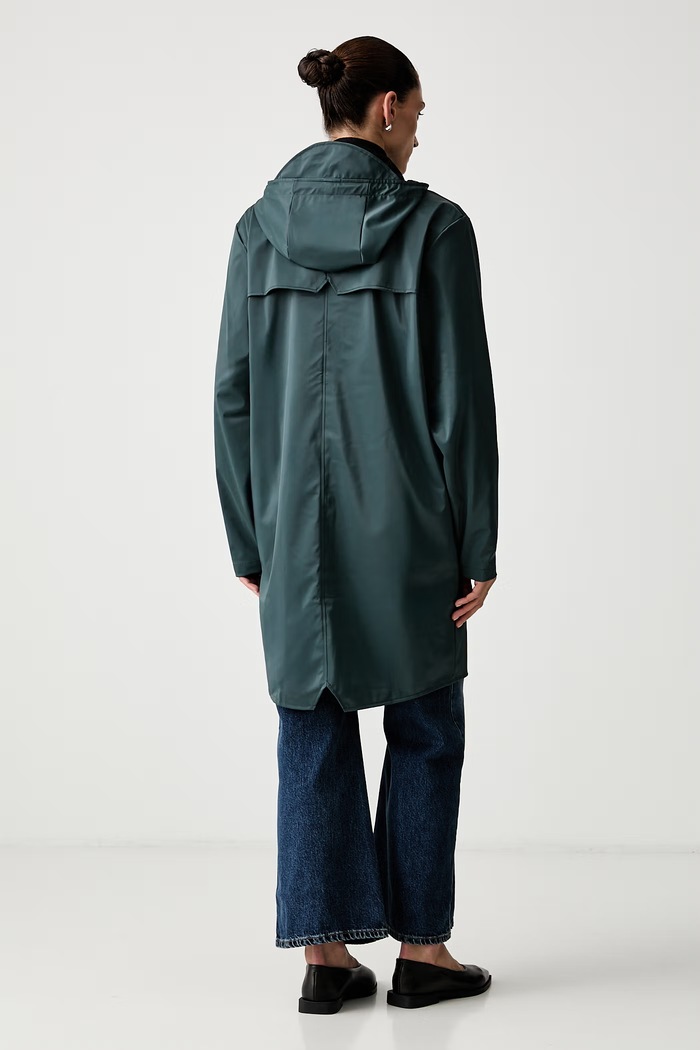 Rains kurtka przeciwdeszczowa Long Jacket W3 zielony 12020.175