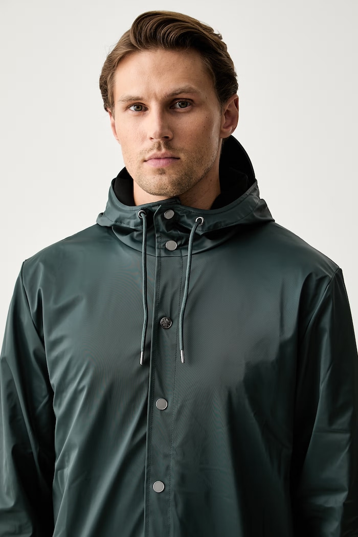 Rains kurtka przeciwdeszczowa Long Jacket W3 12020.175 zielony