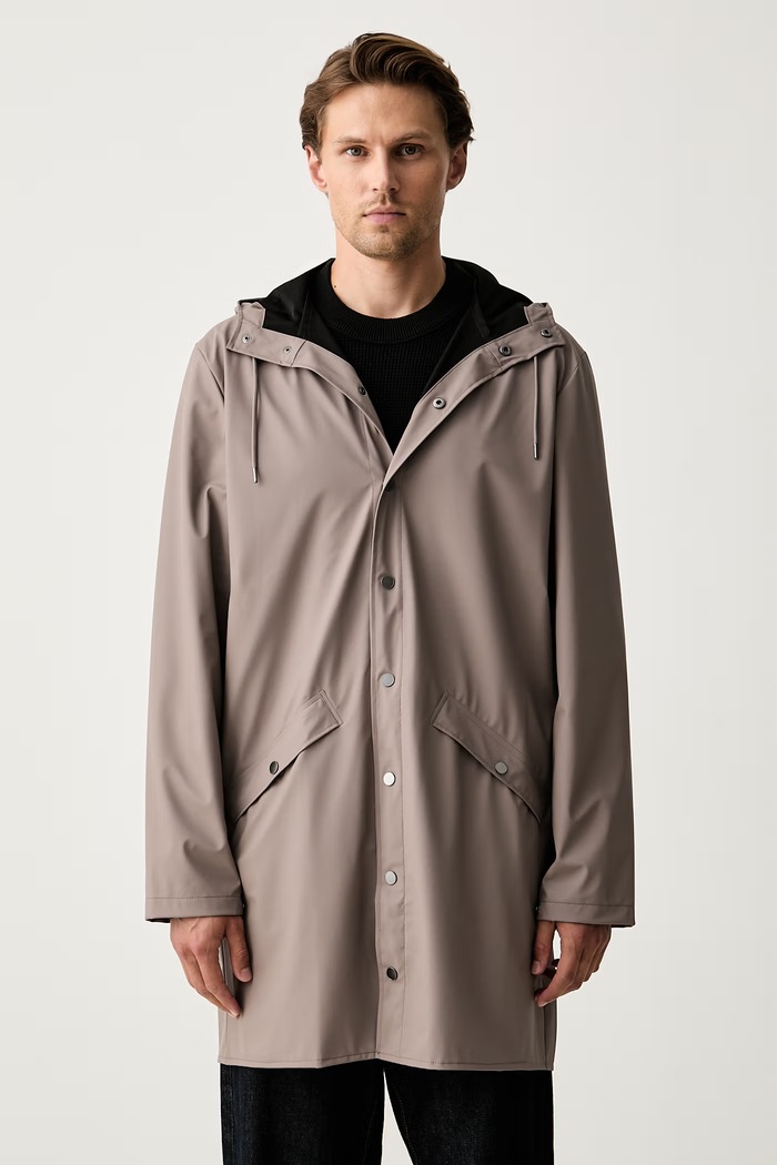 Rains kurtka przeciwdeszczowa Long Jacket W3 12020.173 brązowy AW26