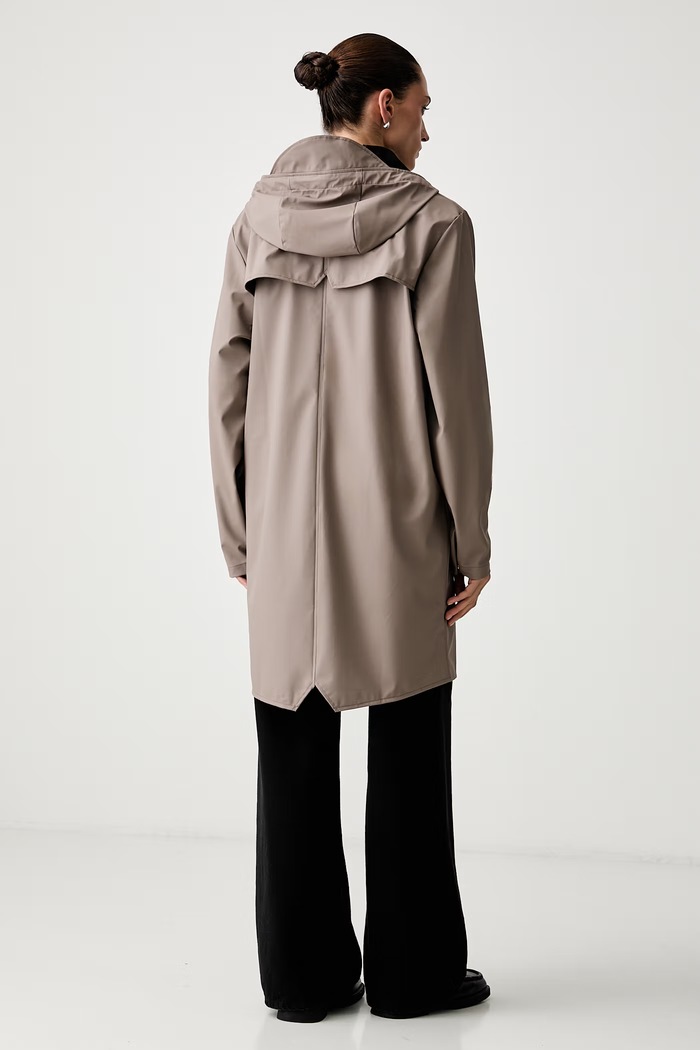 Odzież Rains kurtka przeciwdeszczowa Long Jacket W3 12020.173 brązowy