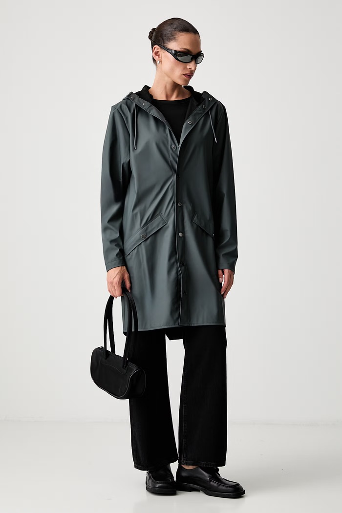 Ρούχα Rains αδιάβροχο μπουφάν Long Jacket W3 12020.153 γκρί