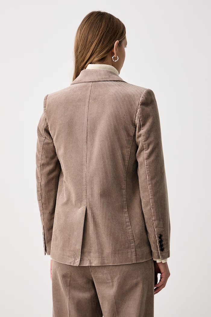 Abbigliamento Sisley Giacca monopetto da donna in velluto a coste 29L0LW04K beige