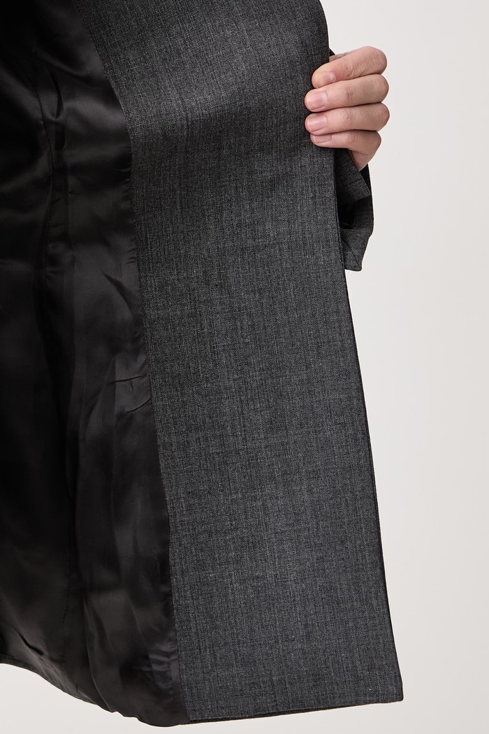 Le Privé Marynarka jednorzędowa damska z dodatkiem wełny MAGALL BLAZER GRIS LP00848