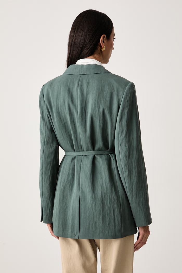 Odzież Scotch & Soda Marynarka dwurzędowa damska z lyocellem U9G01699T zielony