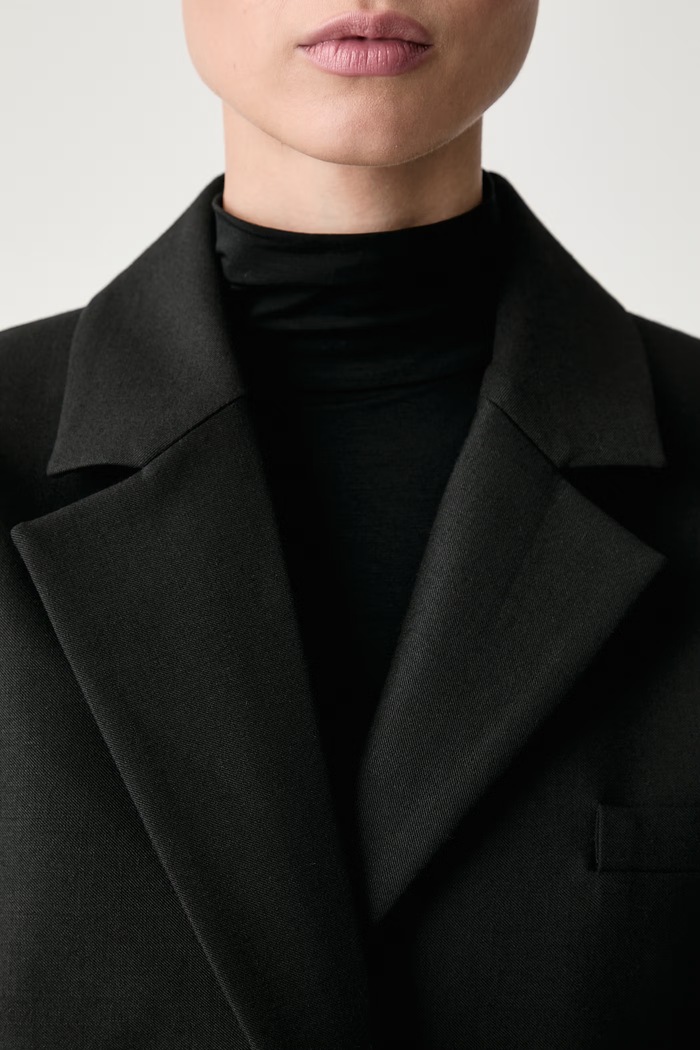 Marynarka damska z dodatkiem wełny MAGALL BLAZER NOIR Le Privé czarny LP00654