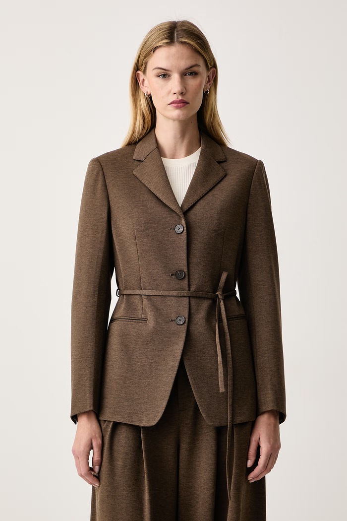 Isabelle Blanche Marynarka damska z wełną brązowy IS26FW.J198.T019