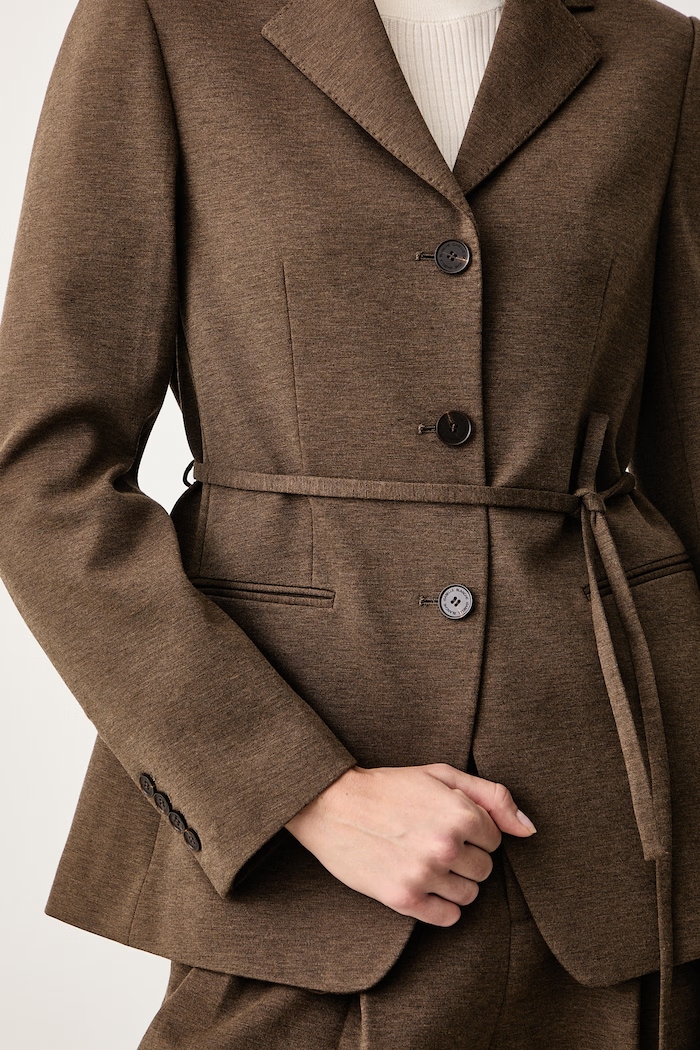 Marynarka damska z wełną Isabelle Blanche IS26FW.J198.T019 brązowy